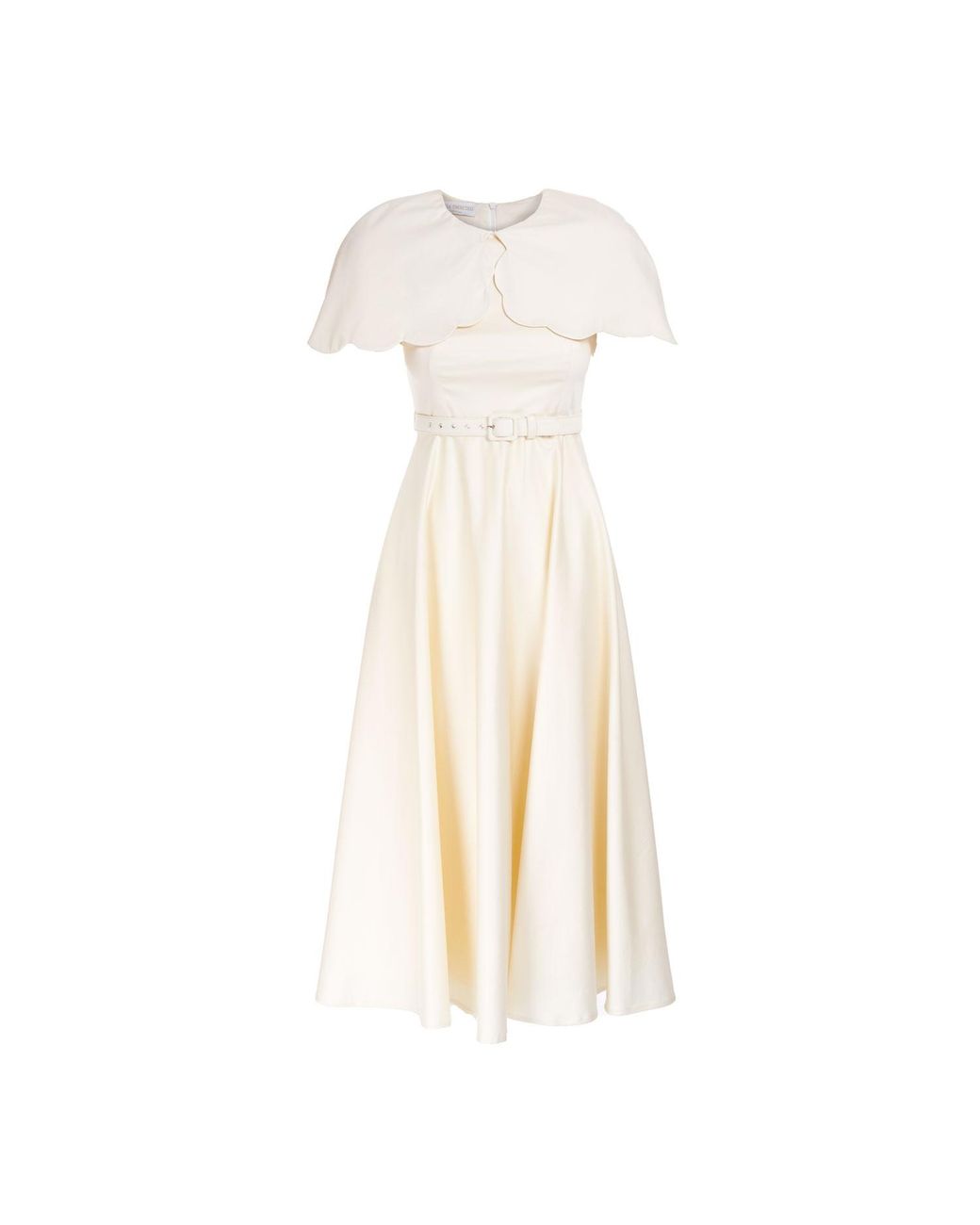 Sofia Tsereteli White Satin Capelet Gown