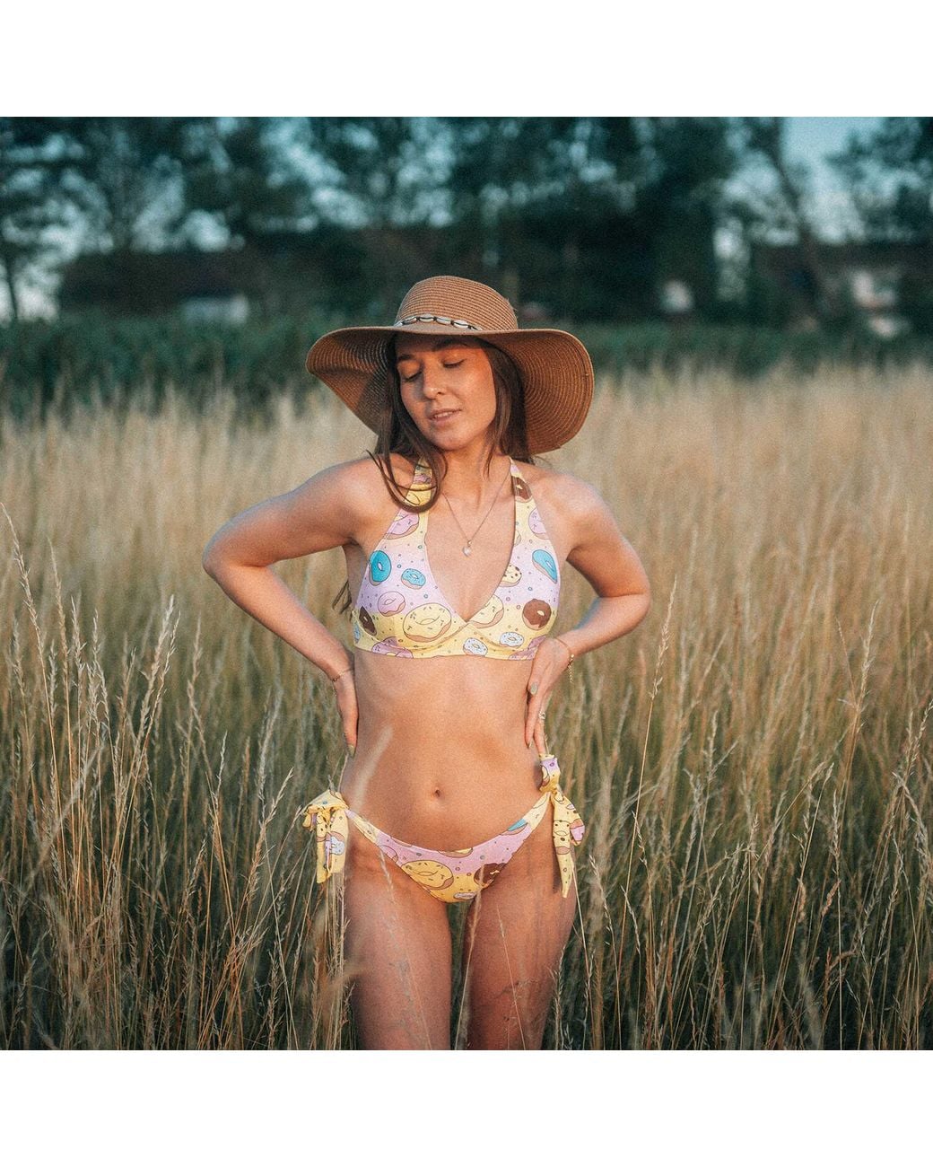 Aloha From Deer Yellow Bite Sized Bikini Bows Bottom