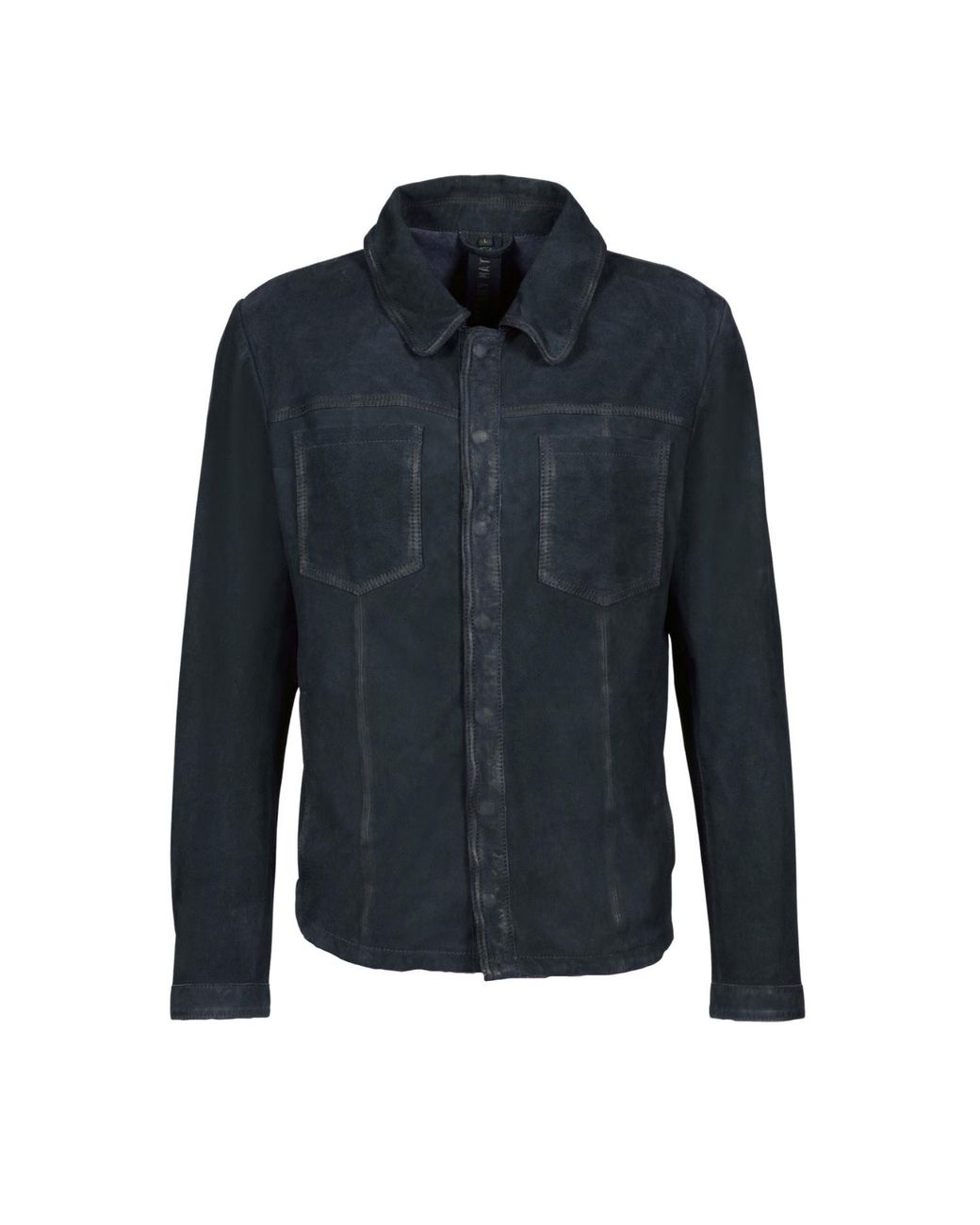 Freaky Nation Goat Suede Vintage Shirt Jacket in Blue for Men