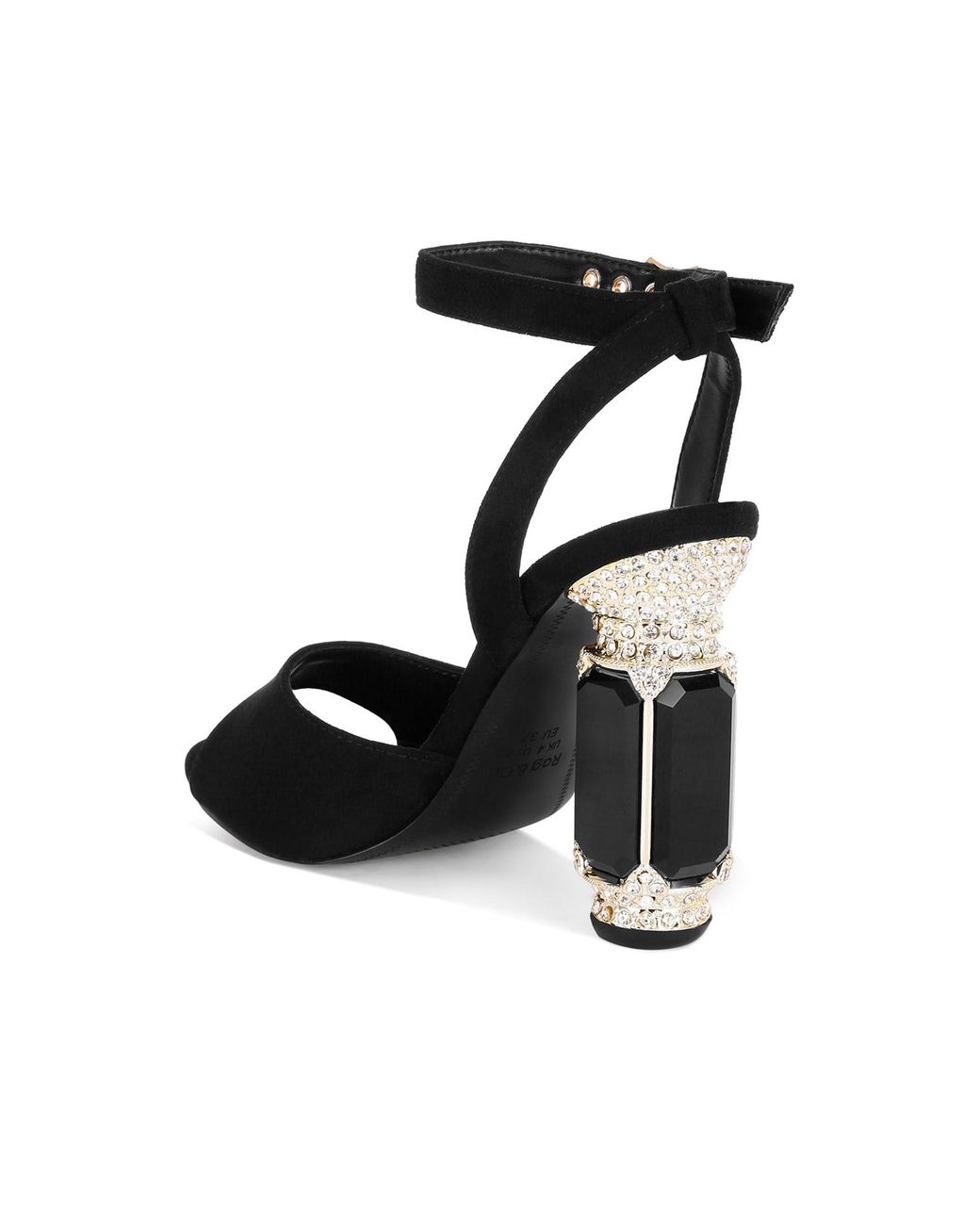 Rag & Co Green Raome Jewel Heel Sandals