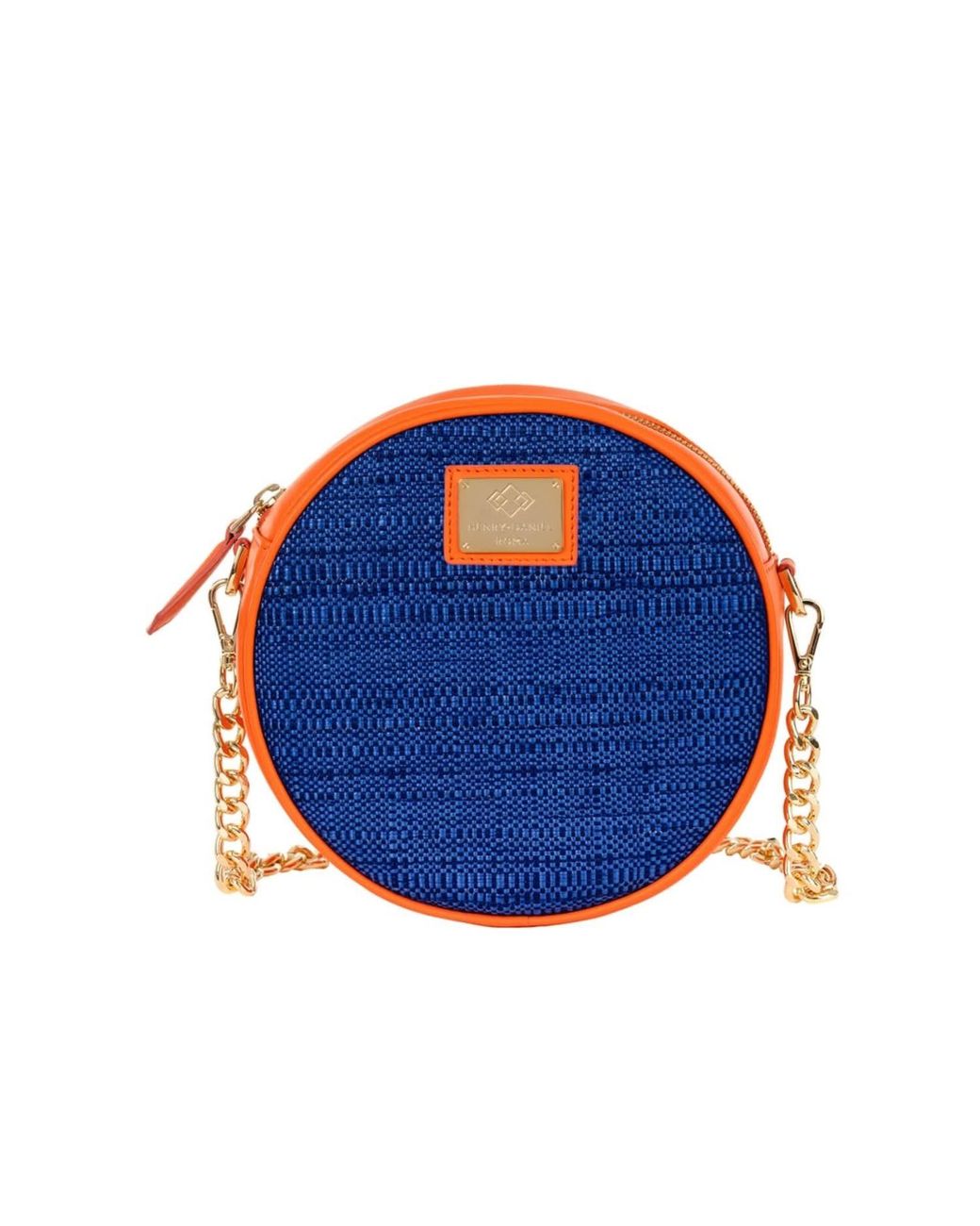 Henry Daniel Roma Blue Turandot Blu Raffia And Leather