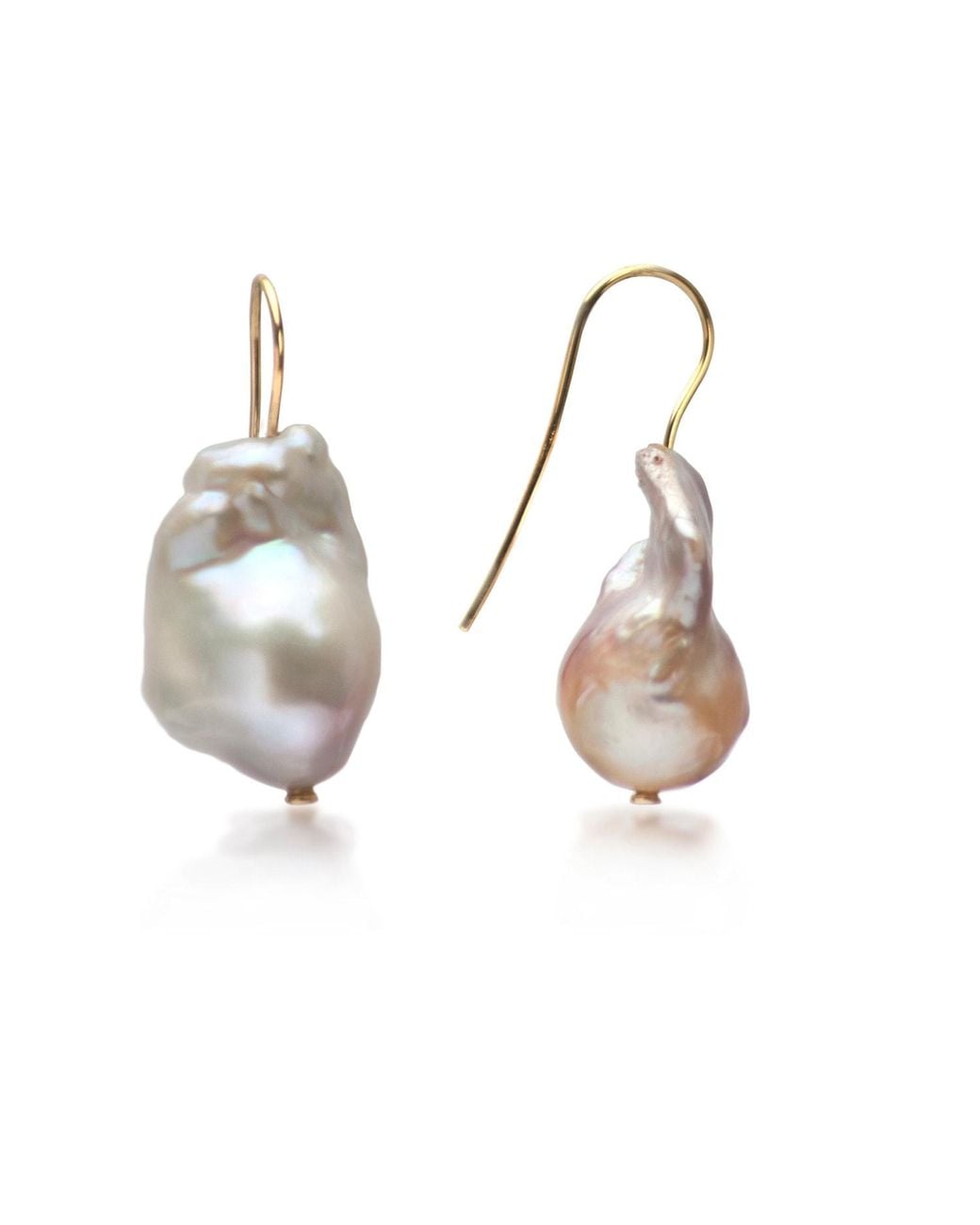 The Jewellery Store London Metallic Champagne Baroque Pearl Earrings