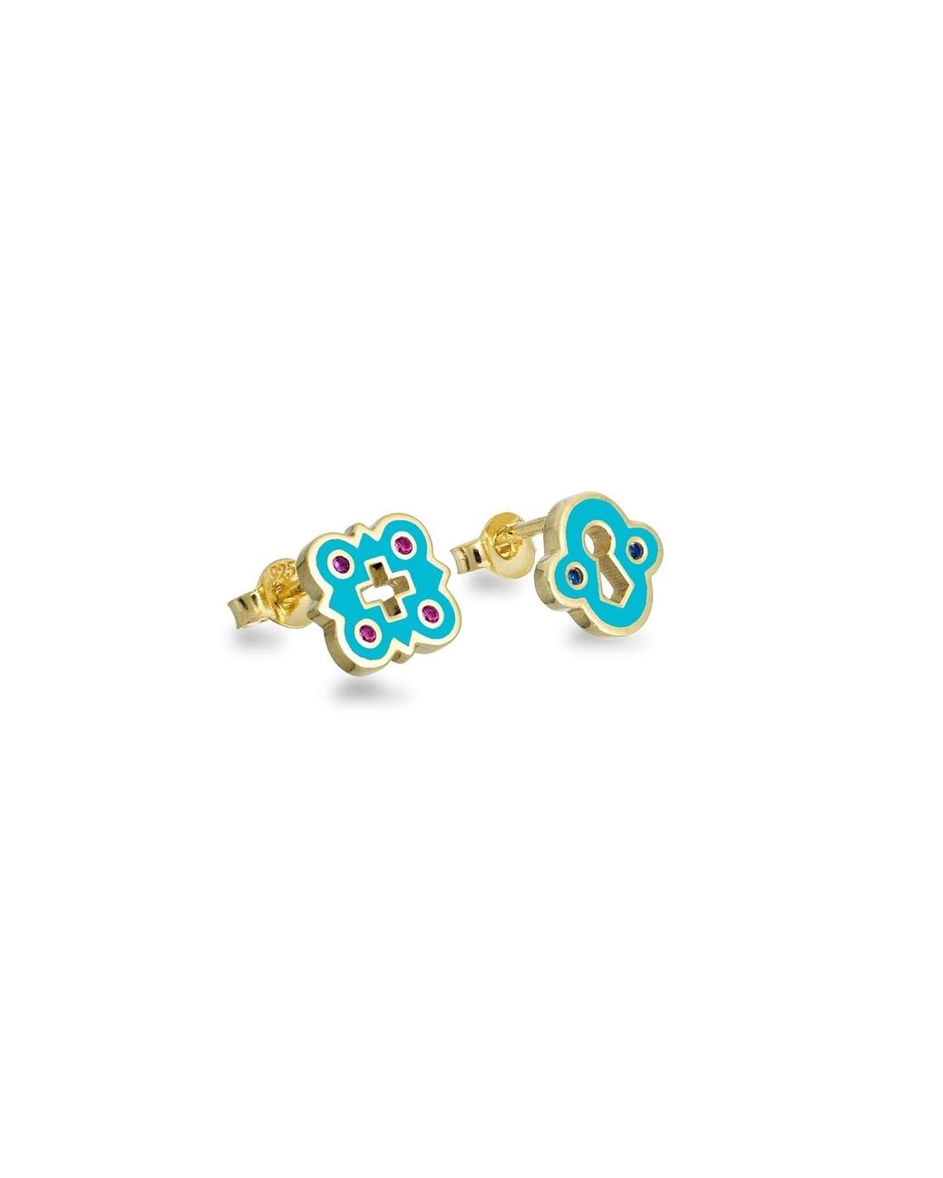 Myrto Katramadou Jewellery Blue Unlocked – Petite Earrings