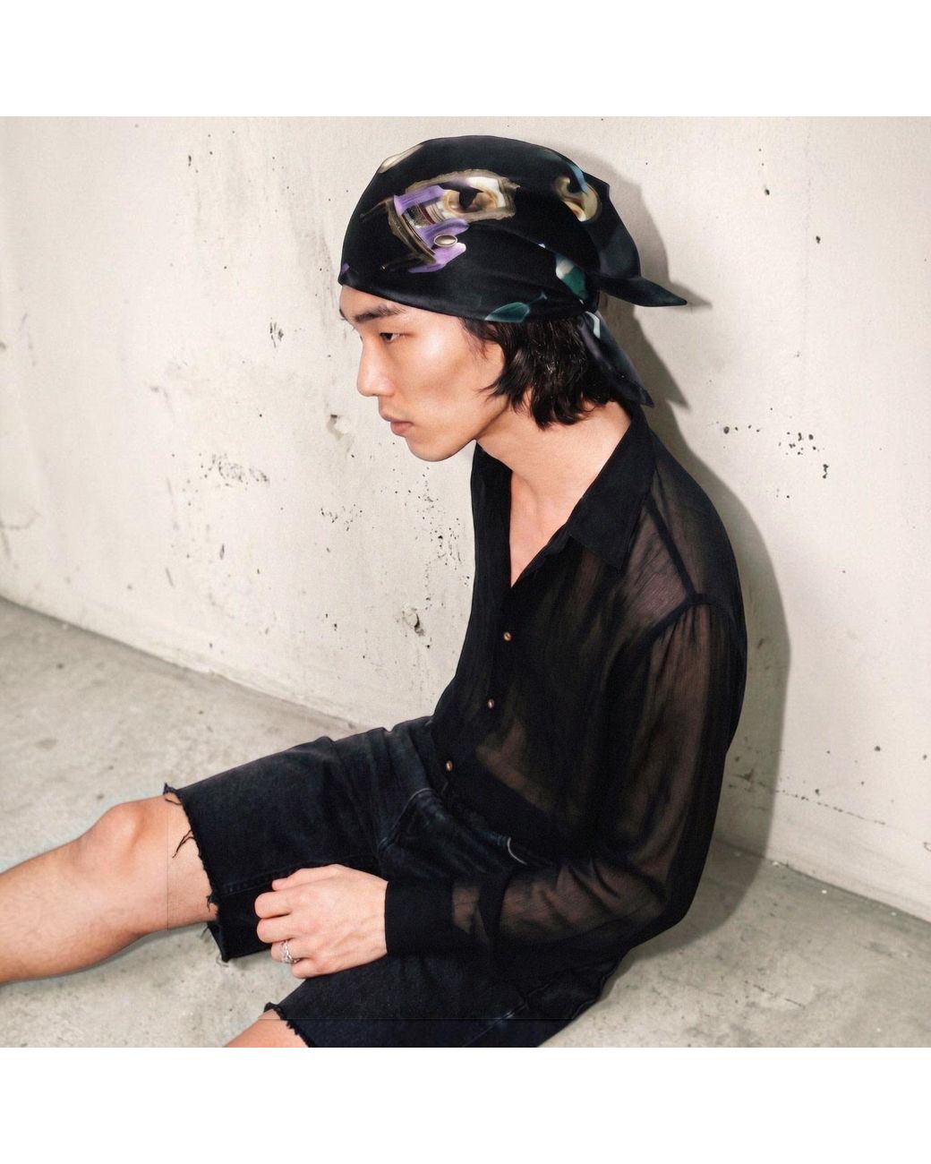 Monzlapur New York Black Horses Wear Wigs Small Scarf for men