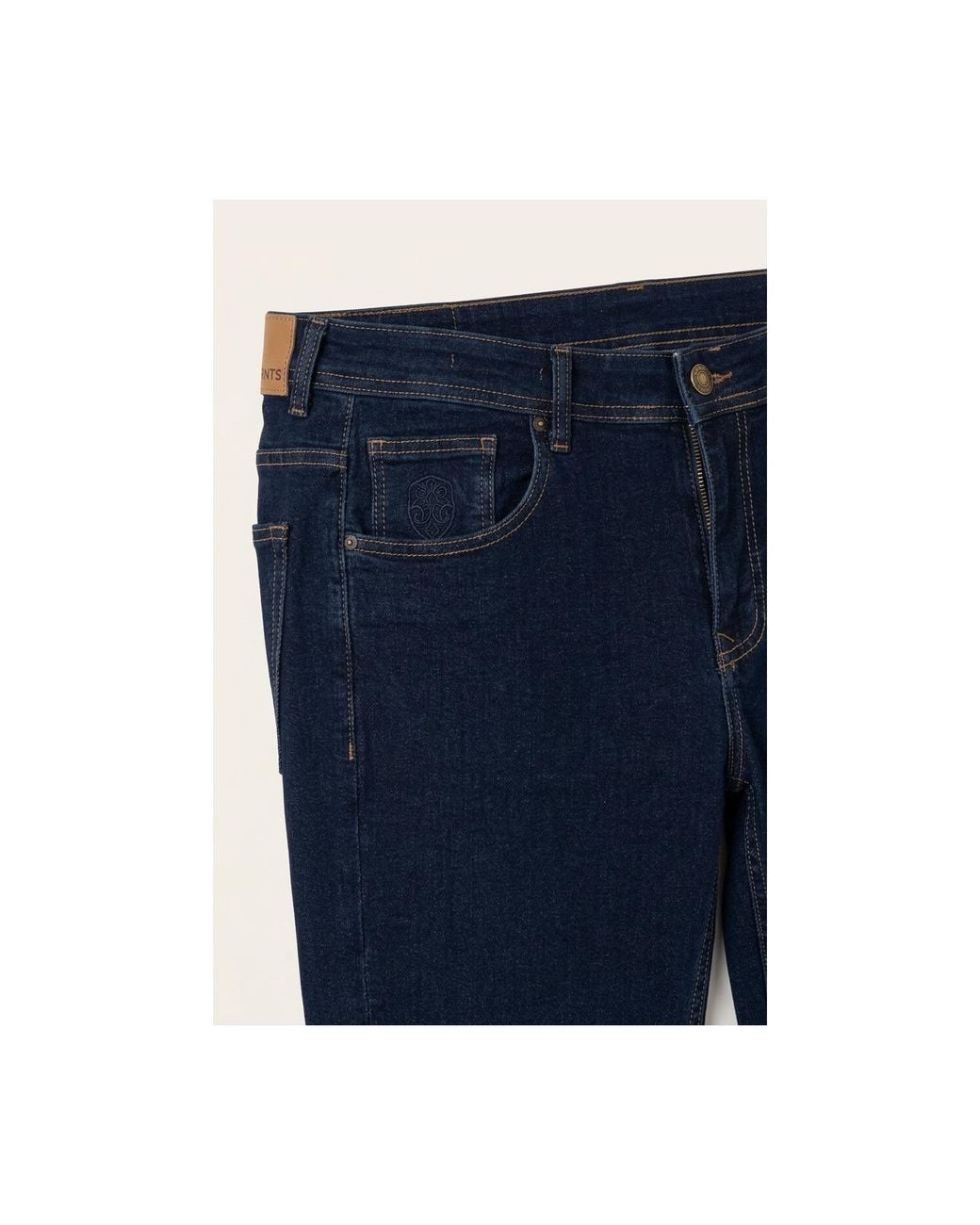 Ron Tomson Blue Tapered Stretch Jeans for men