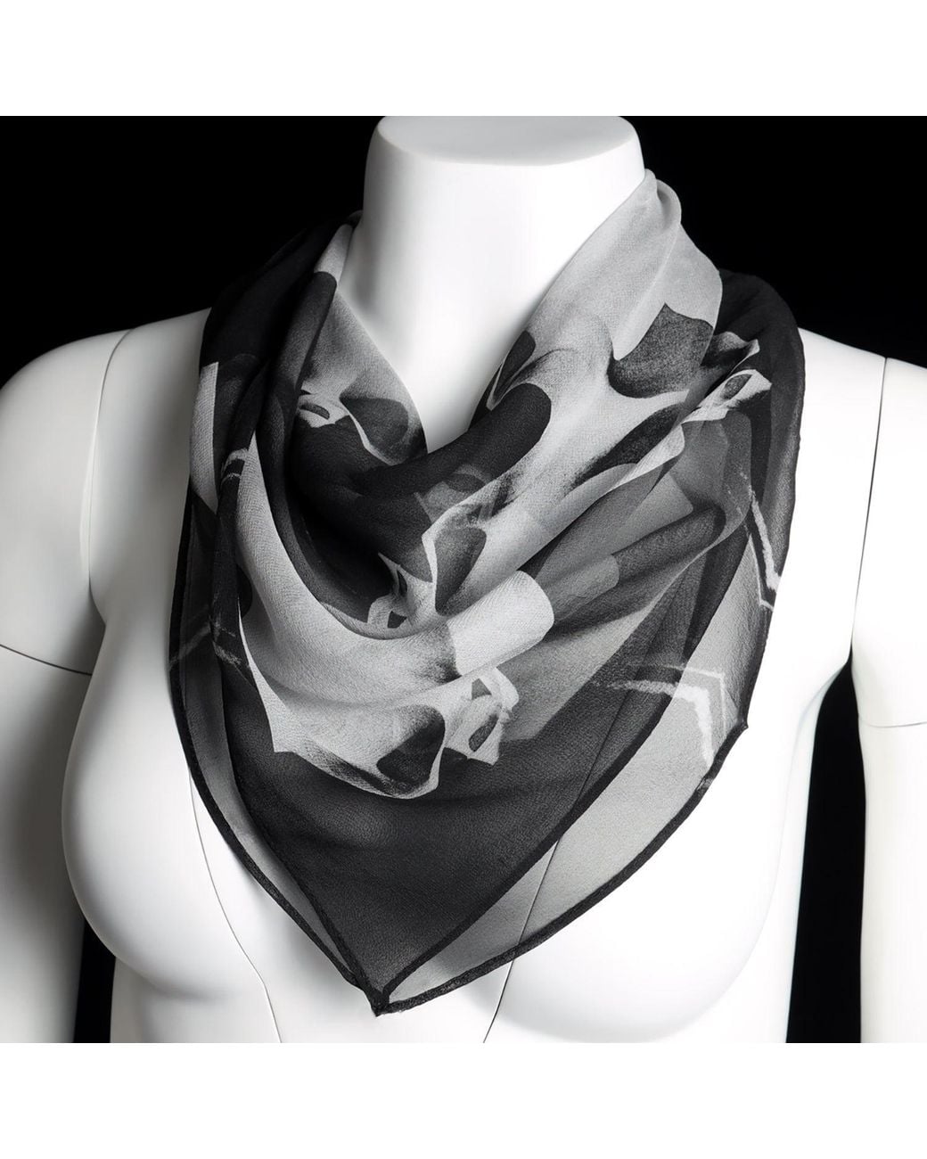 Babs Boutique NYC Metallic Silk Square Scarf