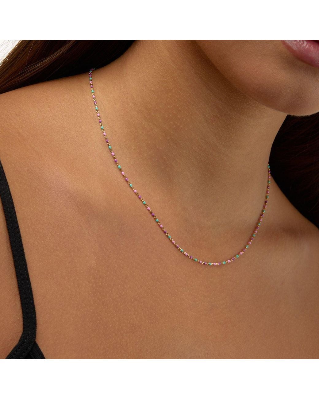 Dolcetto Designs Metallic Bolla Necklace Vermeil And Enamel