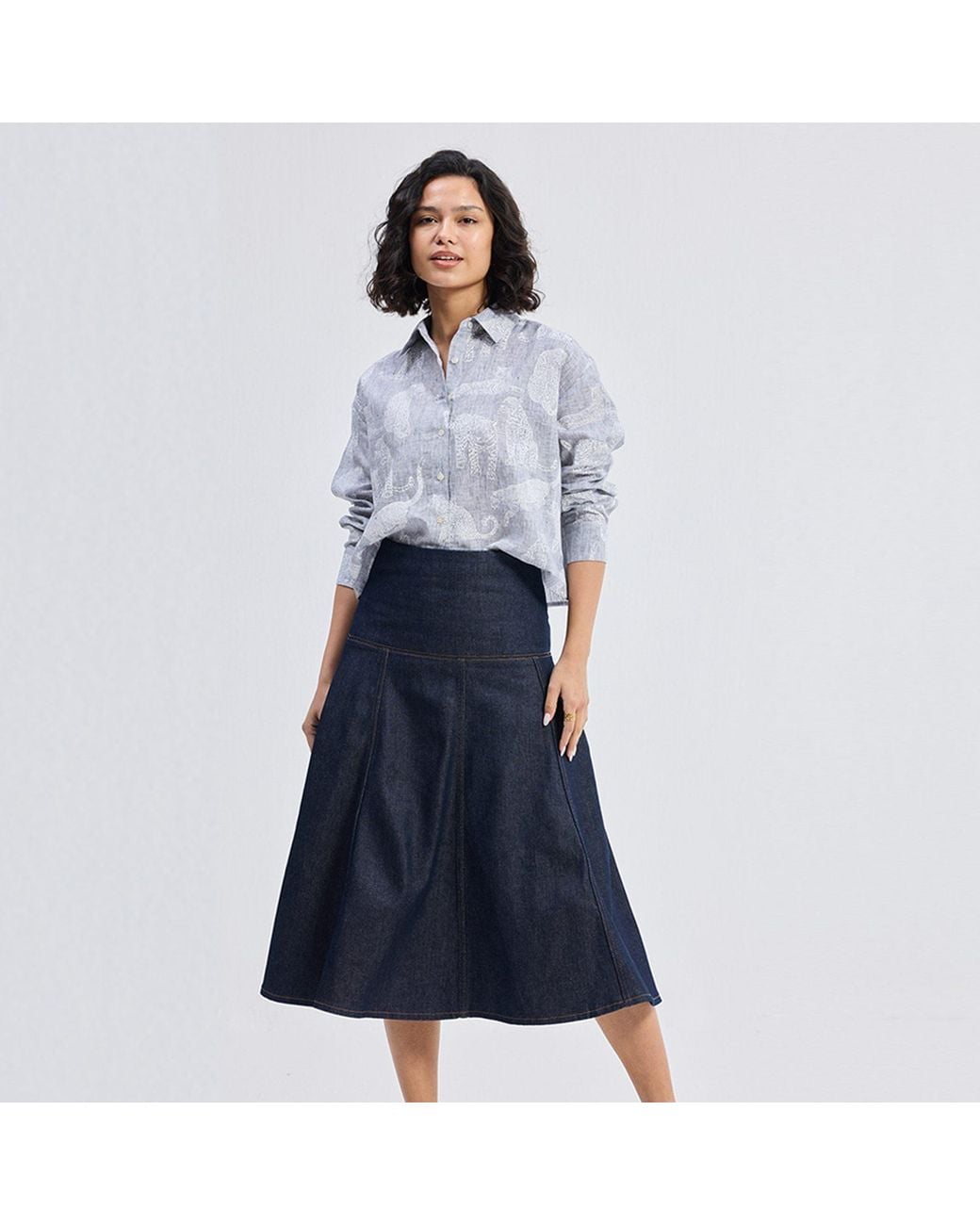 REISTOR Blue Oversized Boxy-Fit Shirt
