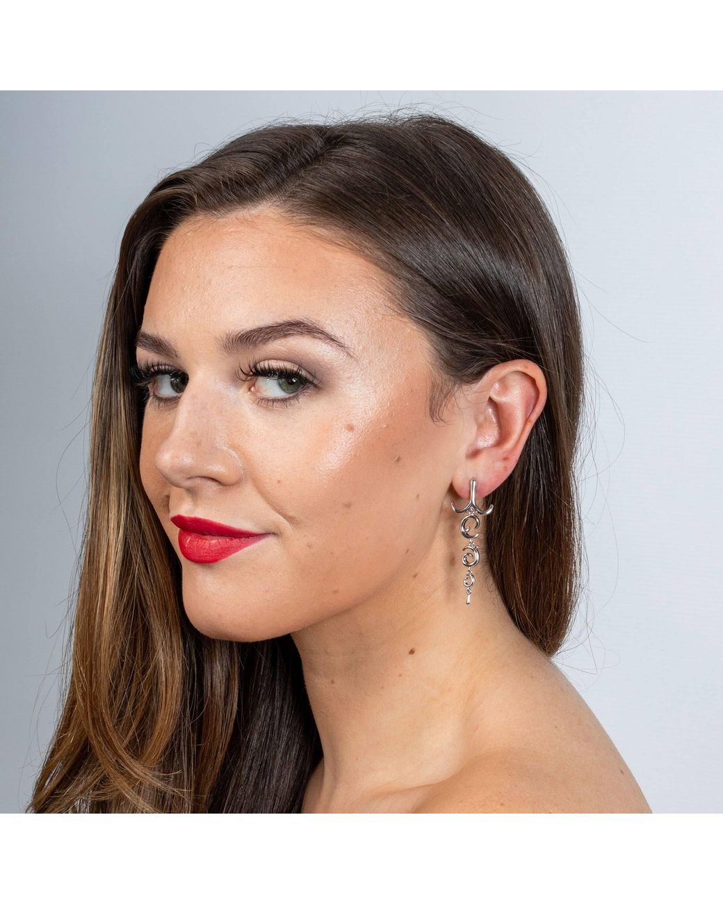 Lucy Quartermaine Metallic Element Chandelier Earrings