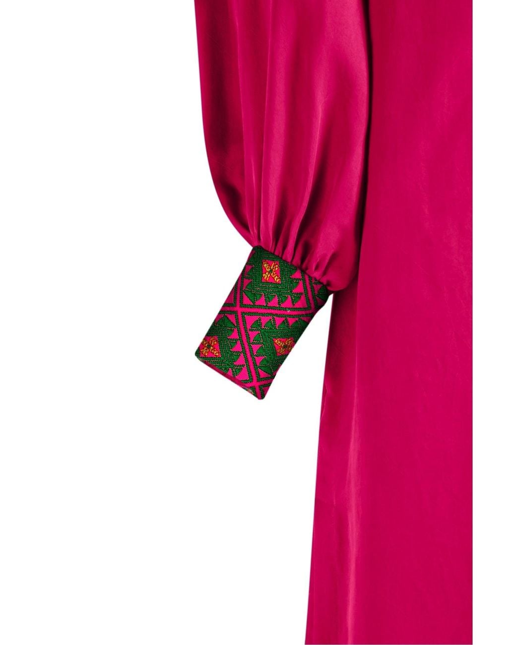 Yomisma Pink Viva Chiapas Embroidered Kaftan — Artisanal Handcrafted Resort Dress With, & Embroidery