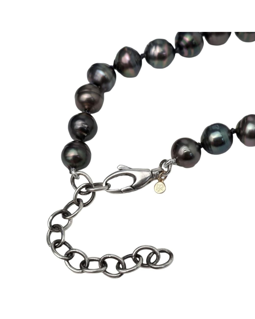 Rahul's Jewels Black 20"-22"Adjustable Length Baroque Tahitian Pearl Necklace