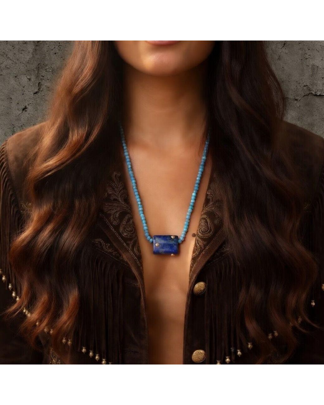 Persia Dona Jewelry Blue X Lapis Necklace