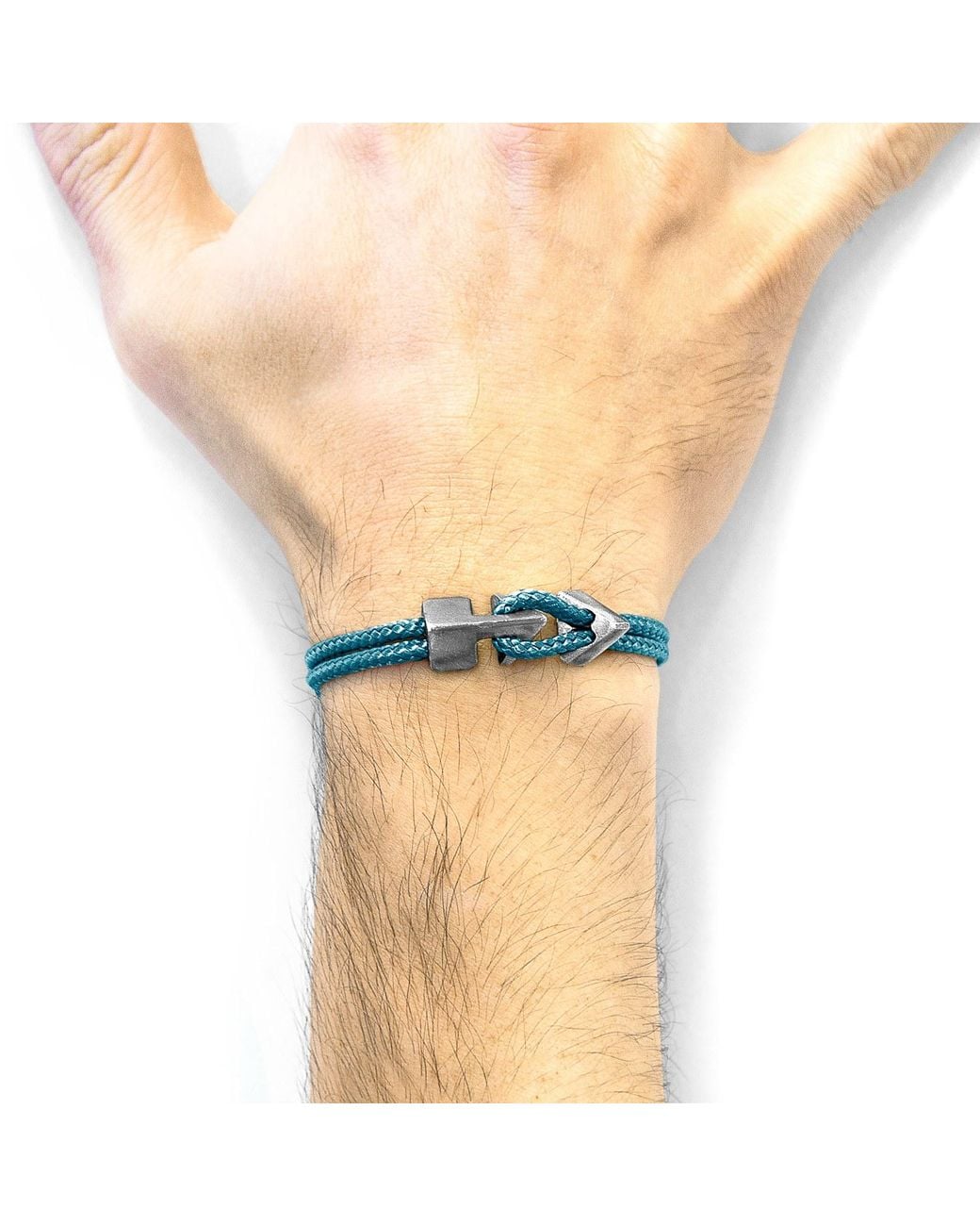 Anchor and Crew Blue Ocean Brixham & Rope Bracelet for men