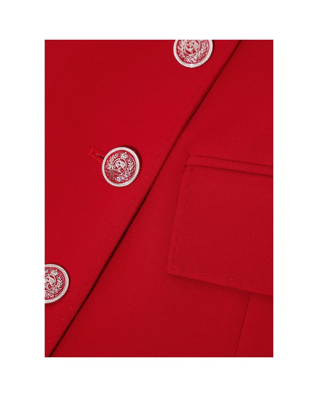 Femponiq Red Asymmetric Pleated Blazer Dress