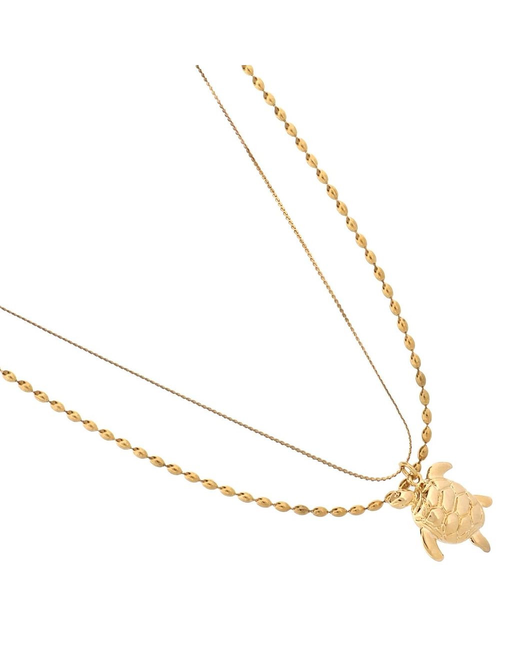 Ebru Jewelry Metallic Sacred Sea Turtle Talisman Layered Necklace