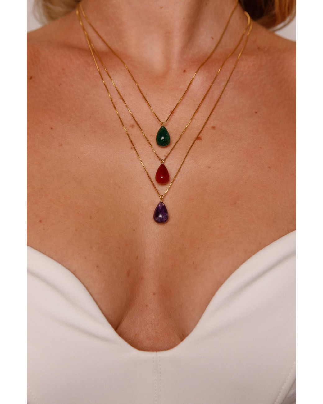 Katy Faye Red July Ruby Necklace