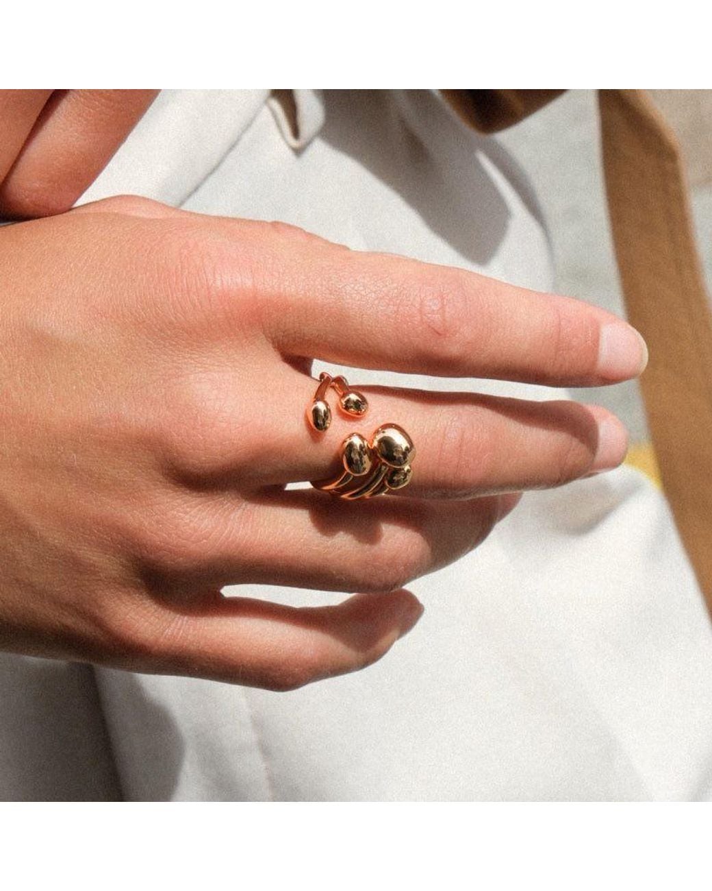 Lagomist Metallic Coffee Bean Cluster Ring