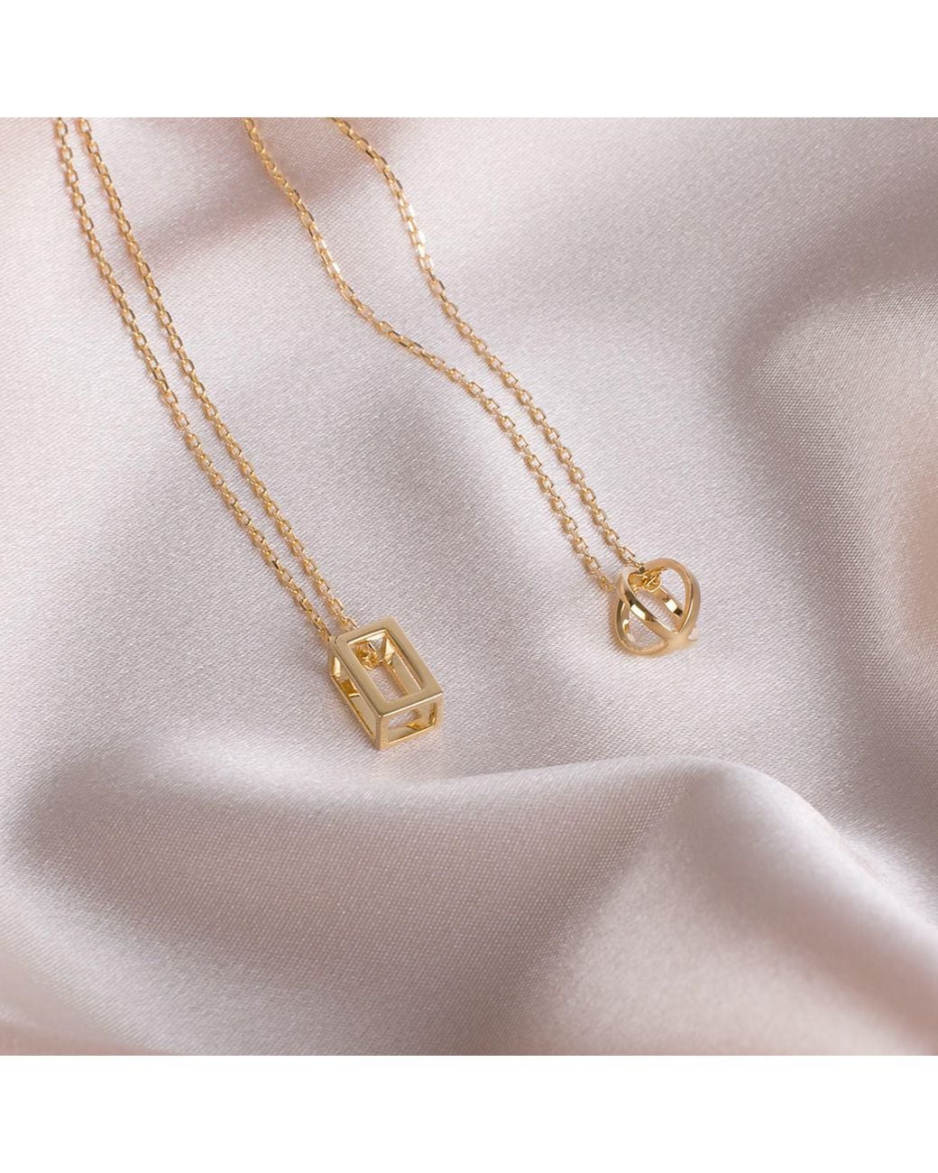 Sheida Farrokhi Metallic Rectangle Pendant