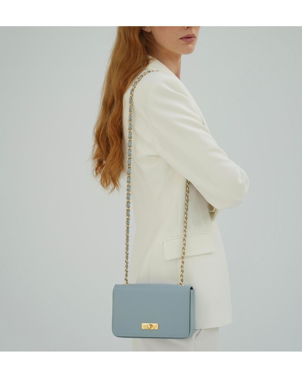 Apatchy London Blue The Grace Sky Leather Bag