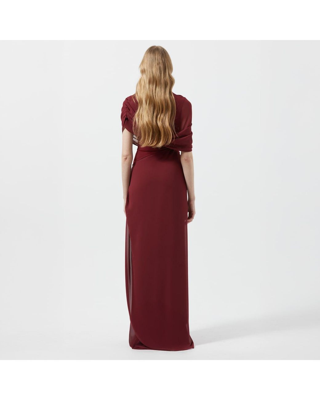 Herfetch Purple Neutrals Maxi Rouge Dress-Burgundy