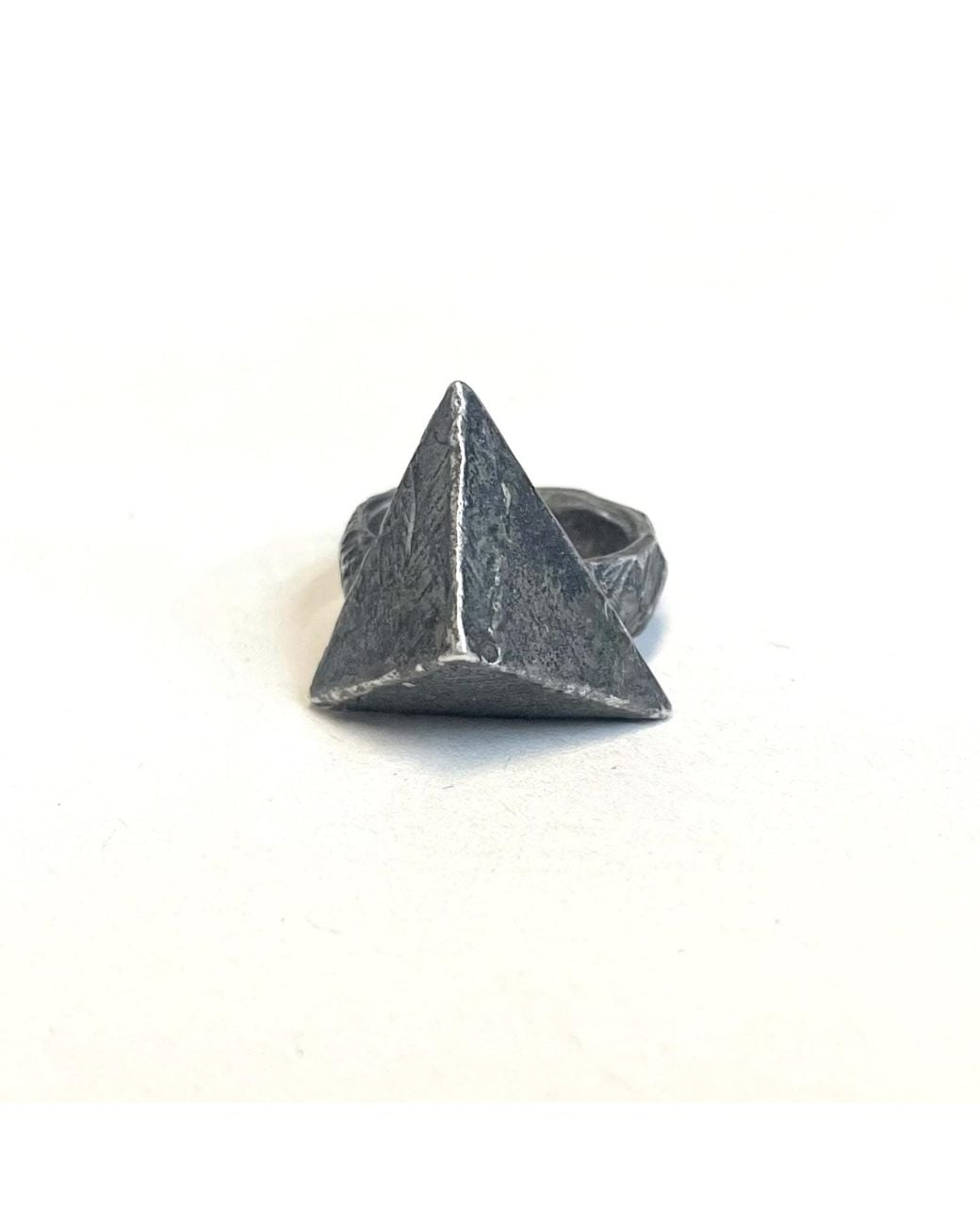 Zula Jewelry + Design Gray Triangle Pyramid Ring Small, Ancient Future Collection