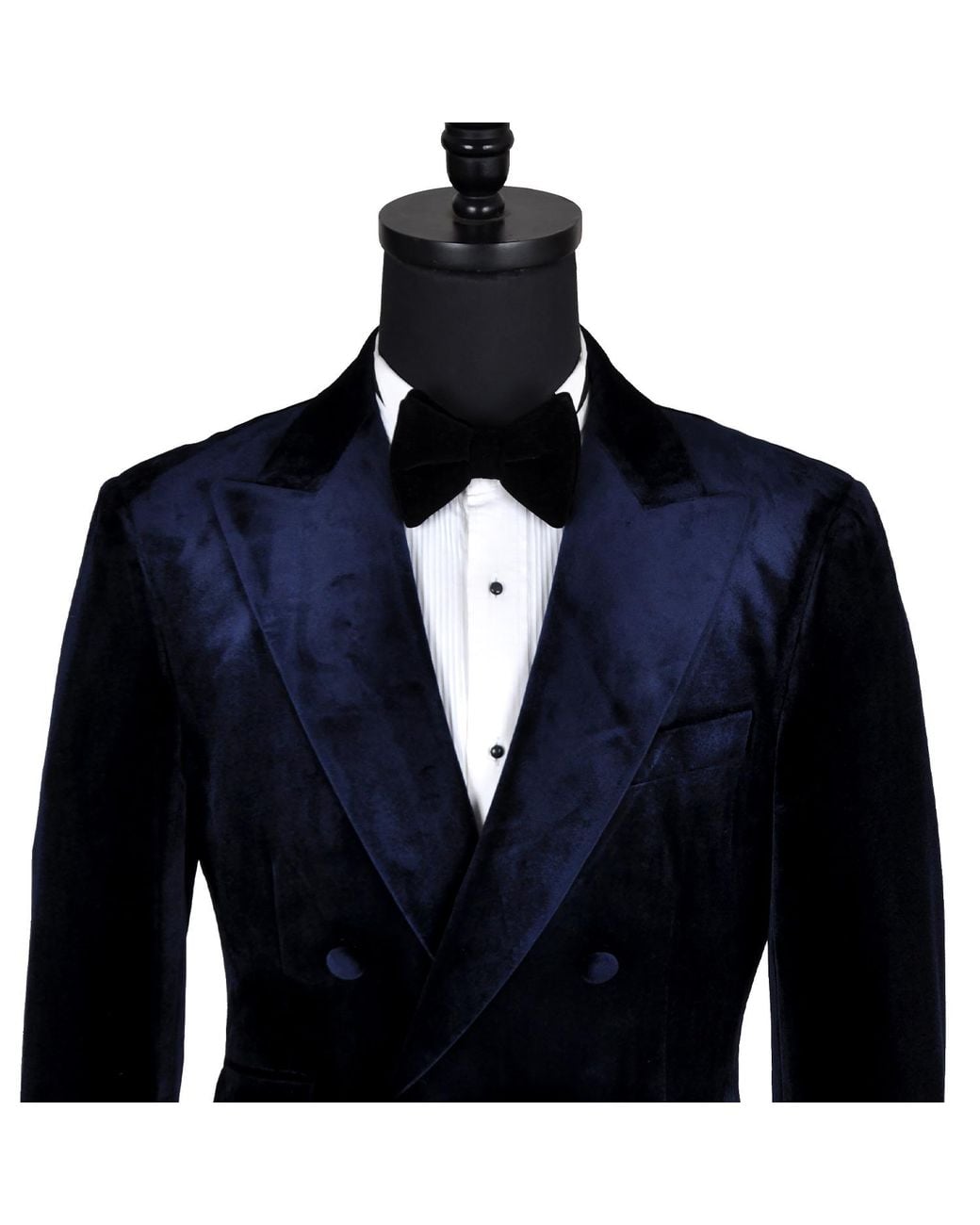 DAVID WEJ Blue Maison Velvet Double Breasted Blazer for men