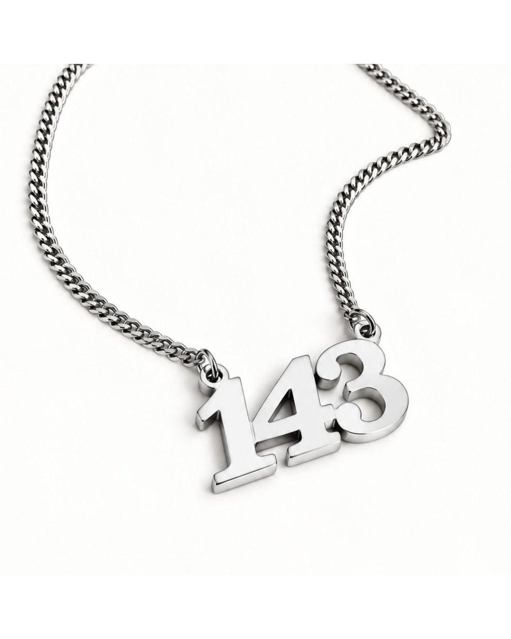 Hoops + Chains LDN Metallic 143 I Love You Chain