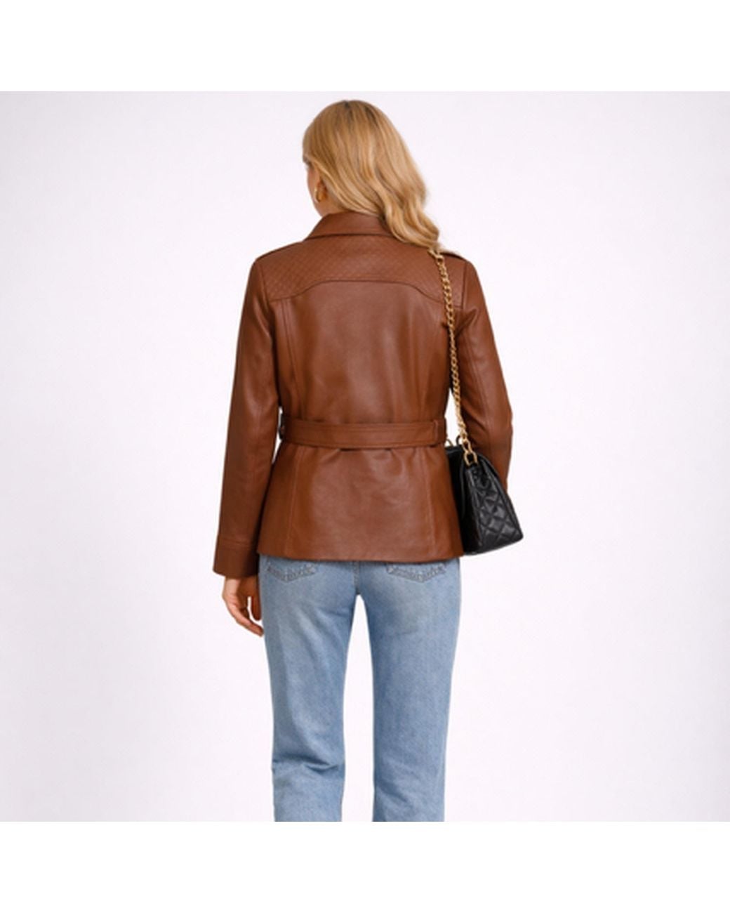 Zasta Studio Brown Old Fashioned Leather Trench Jacket