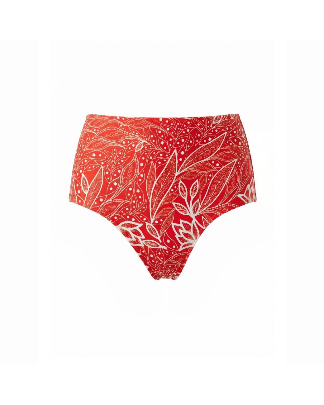 Jessie Zhao New York Red Scarlet Bloom Reversible Bikini Bottom