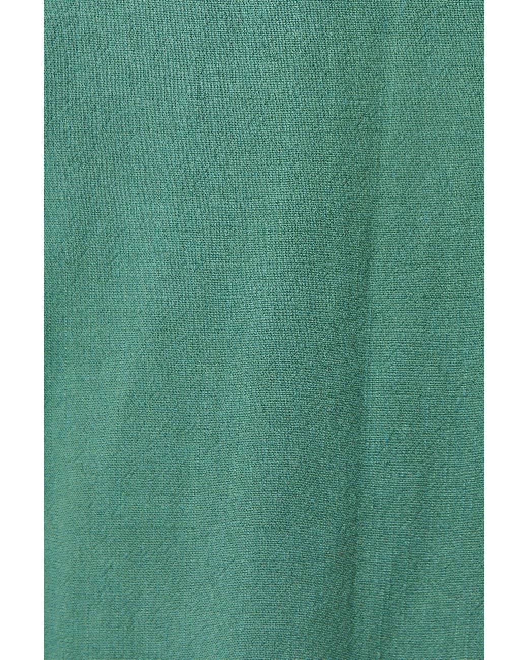 Louche Green Justin Linen Mix Short Sleeve Jumpsuit