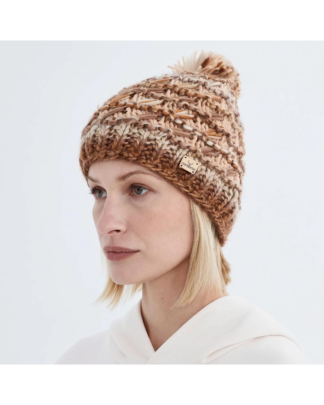 Norbron Brown Cherly Autumn Leaf Beanie