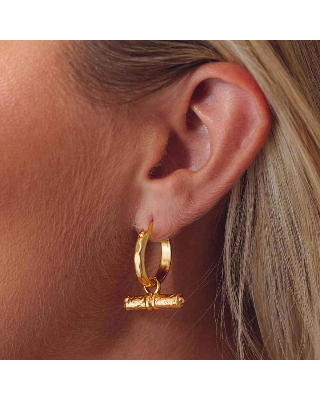 Formation Co. Jewellery Metallic Margot T-Bar Hoops