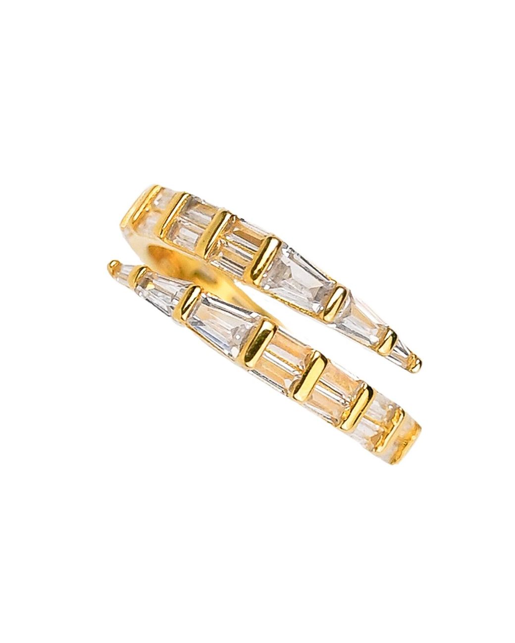 Zynnia Collective Metallic Studded Wrap Ring