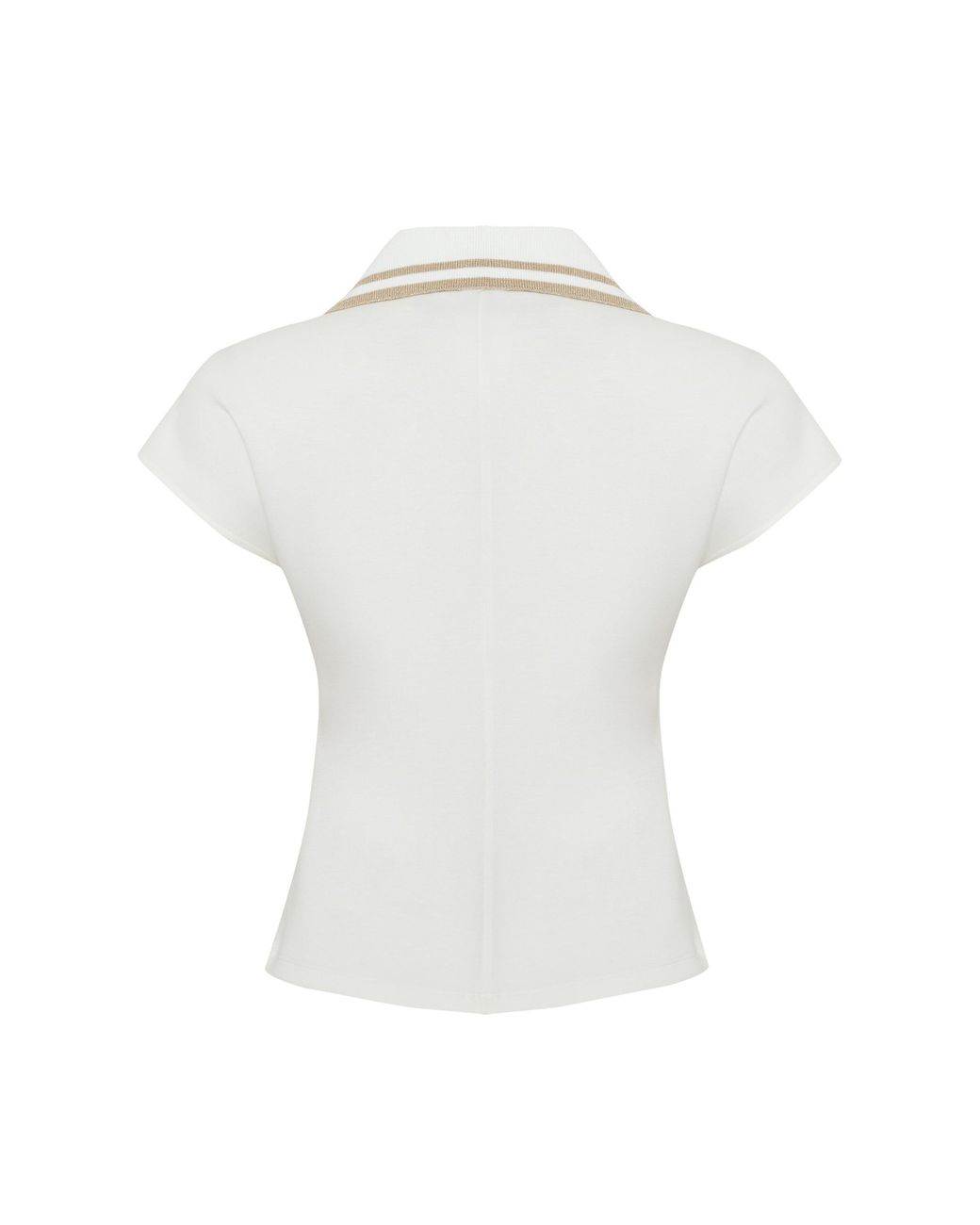 Exquise White Neutrals Regular Minimalist Crystal Pocket Juniper Tee