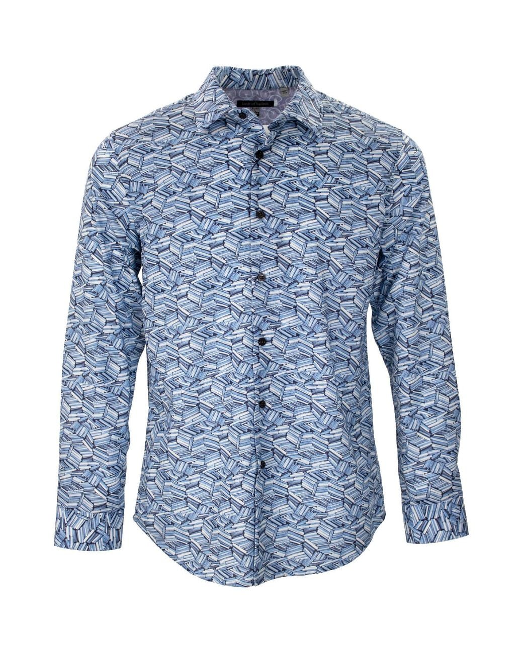 Lords of Harlech Blue Nigel Books Shirt for men