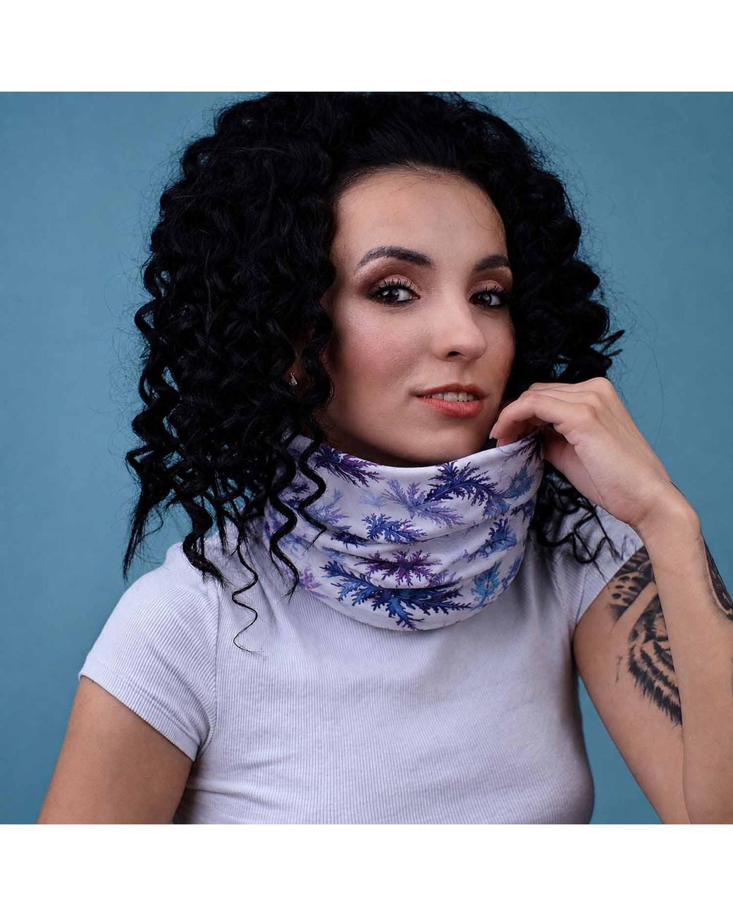 VETKA Blue Neutrals Neck Gaiter Sea Holly