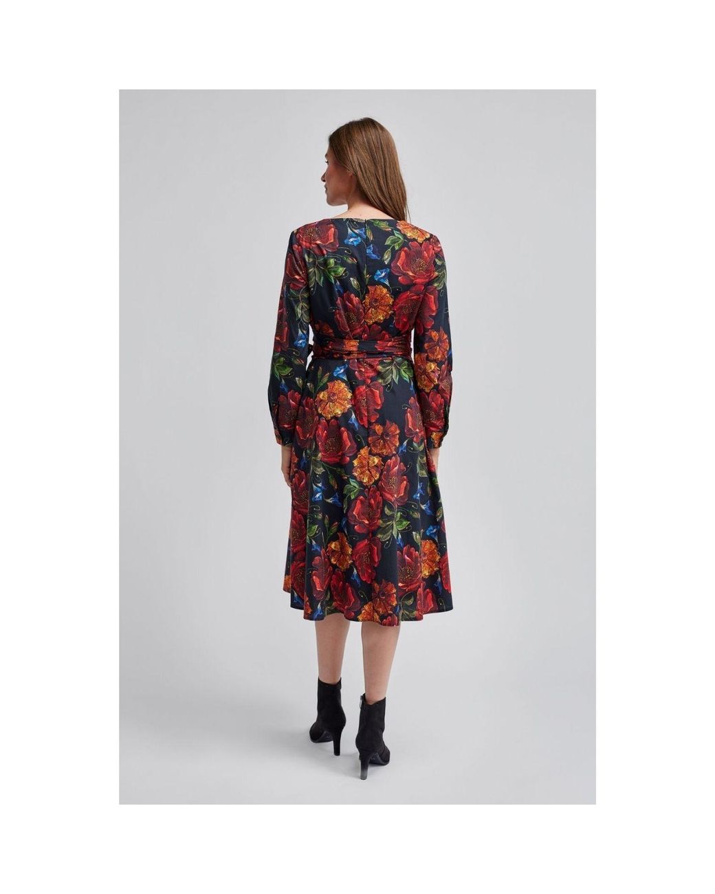 Marianna Déri Red Marigold Midi Dress