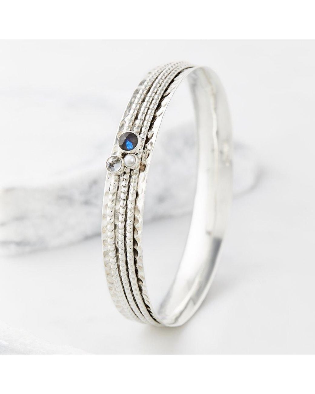 Charlotte's Web Jewellery Metallic Ethereal Galaxy Silver Spinning Bangle