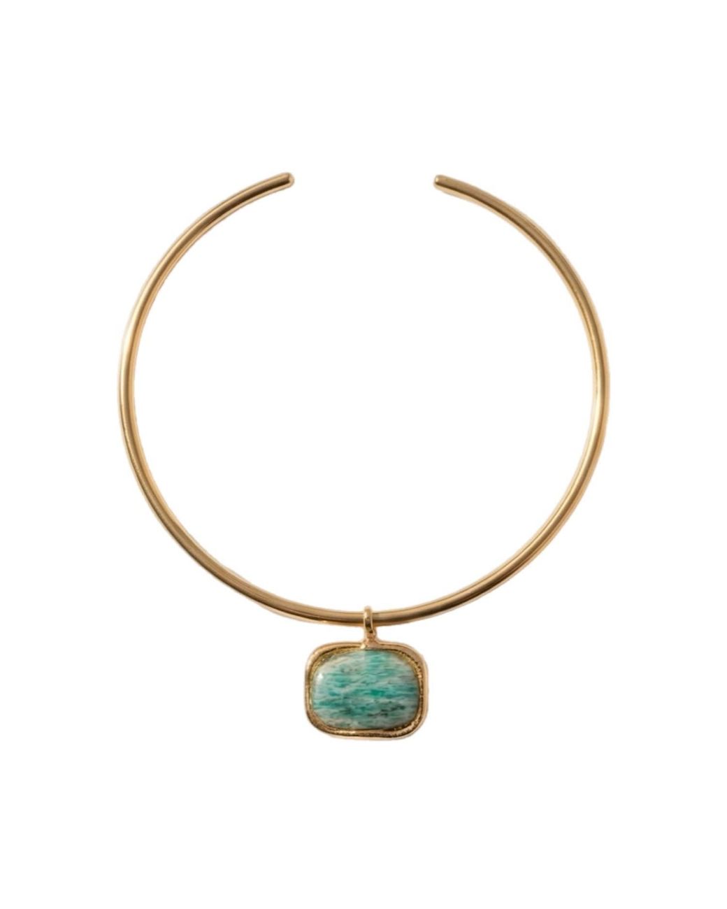 Divine Aria Metallic Amazonite Choker Necklace