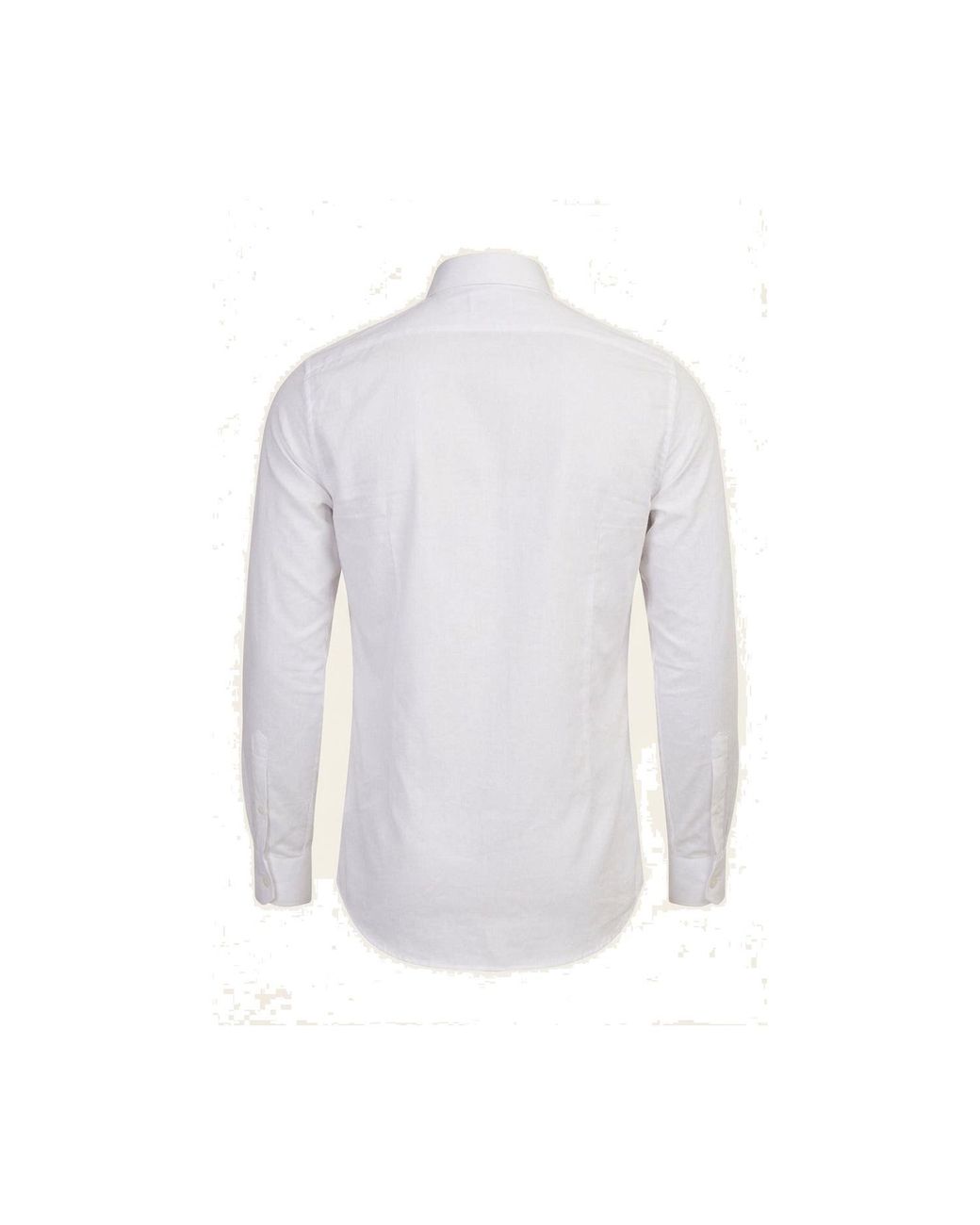 Ron Tomson White Collar Pin Hidden Placket Dress Shirt for men