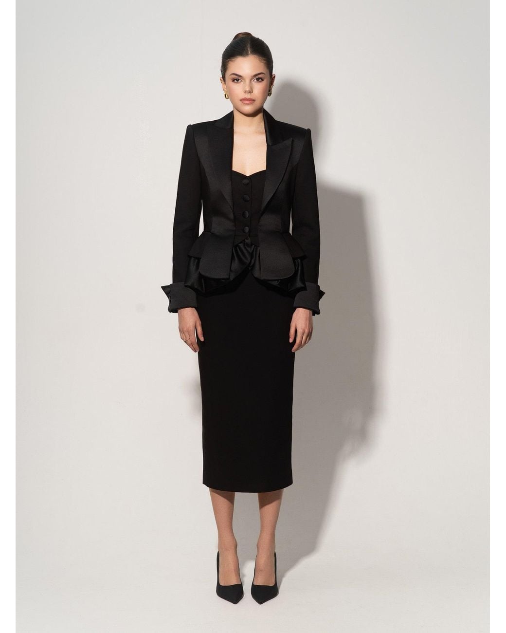 Tia Dorraine Black Deconstructed Tailored Blazer