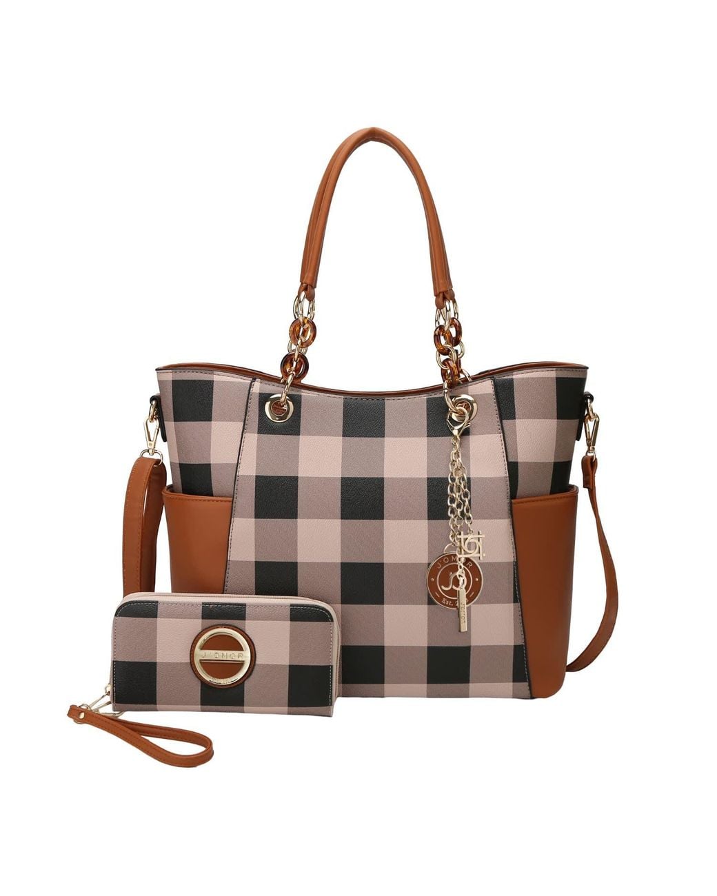 Mkf Collection - J'omor Brown Bonita Tote Bag & Wallet Set
