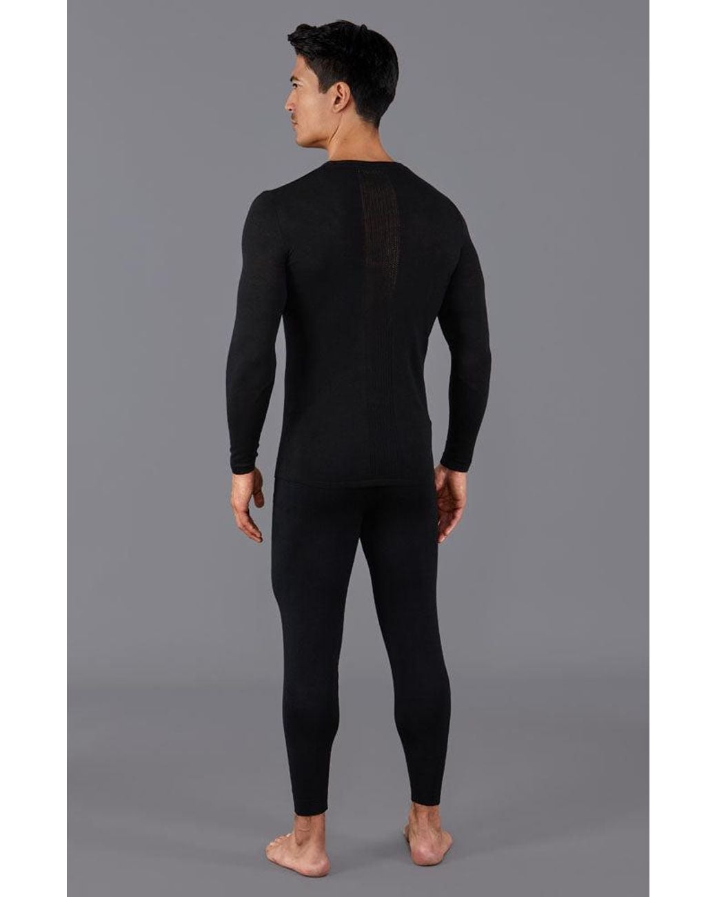 Paul James Knitwear Blue Heavyweight Merino Activewear Zelios Thermal Bottoms for men