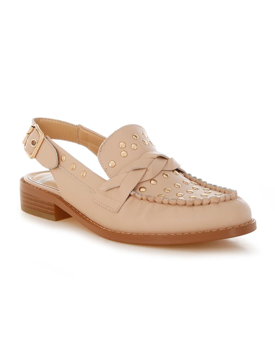 Rag & Co Natural Neutrals Remykin Braided Penny Strap Loafers