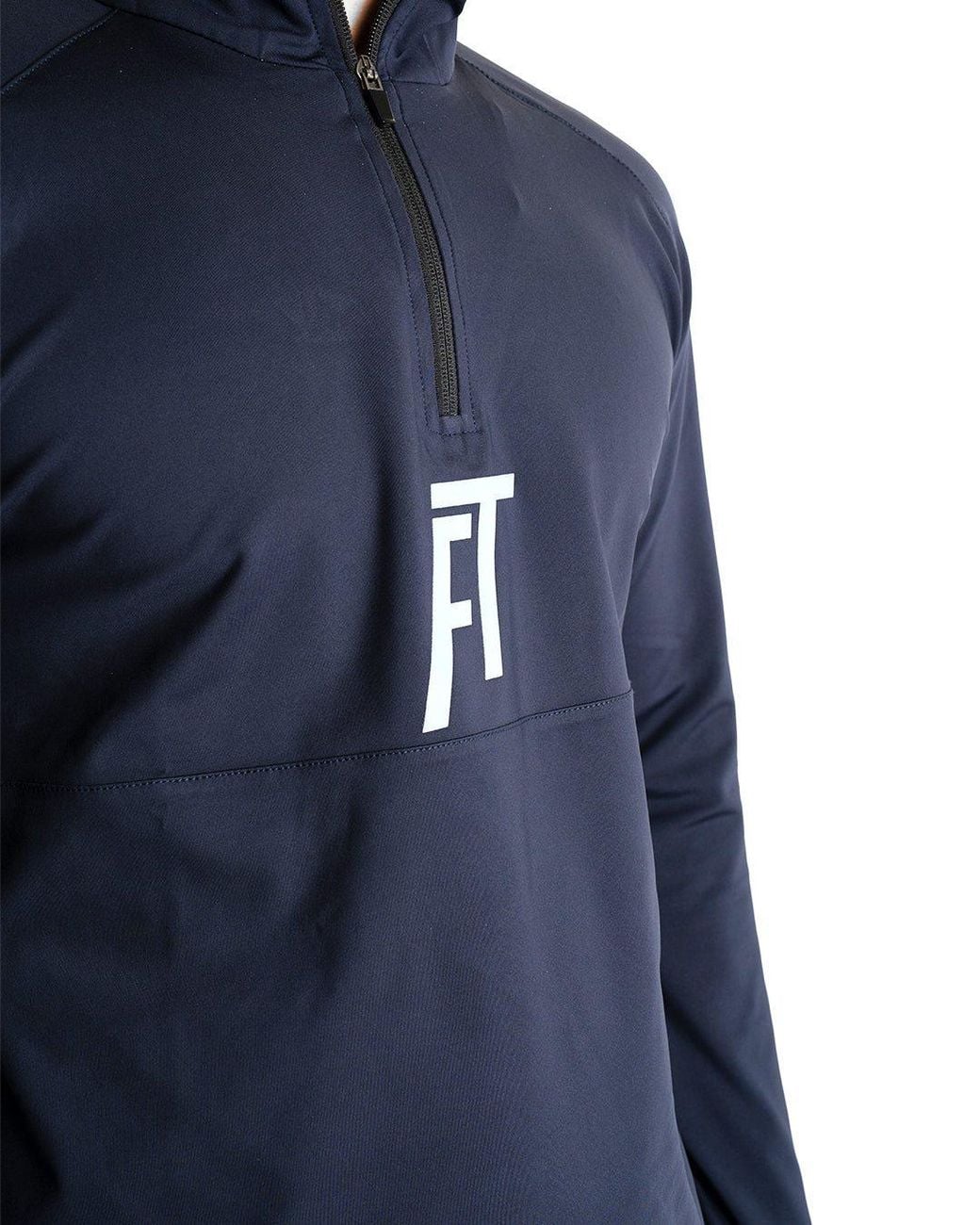 Foster Taylor Blue Ft Quarter Zip Mock Neck for men