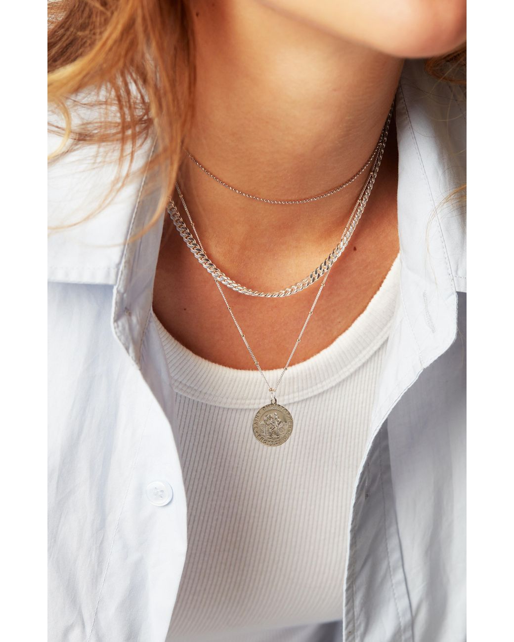 Argento Vivo Metallic The Sergia Chain Necklace