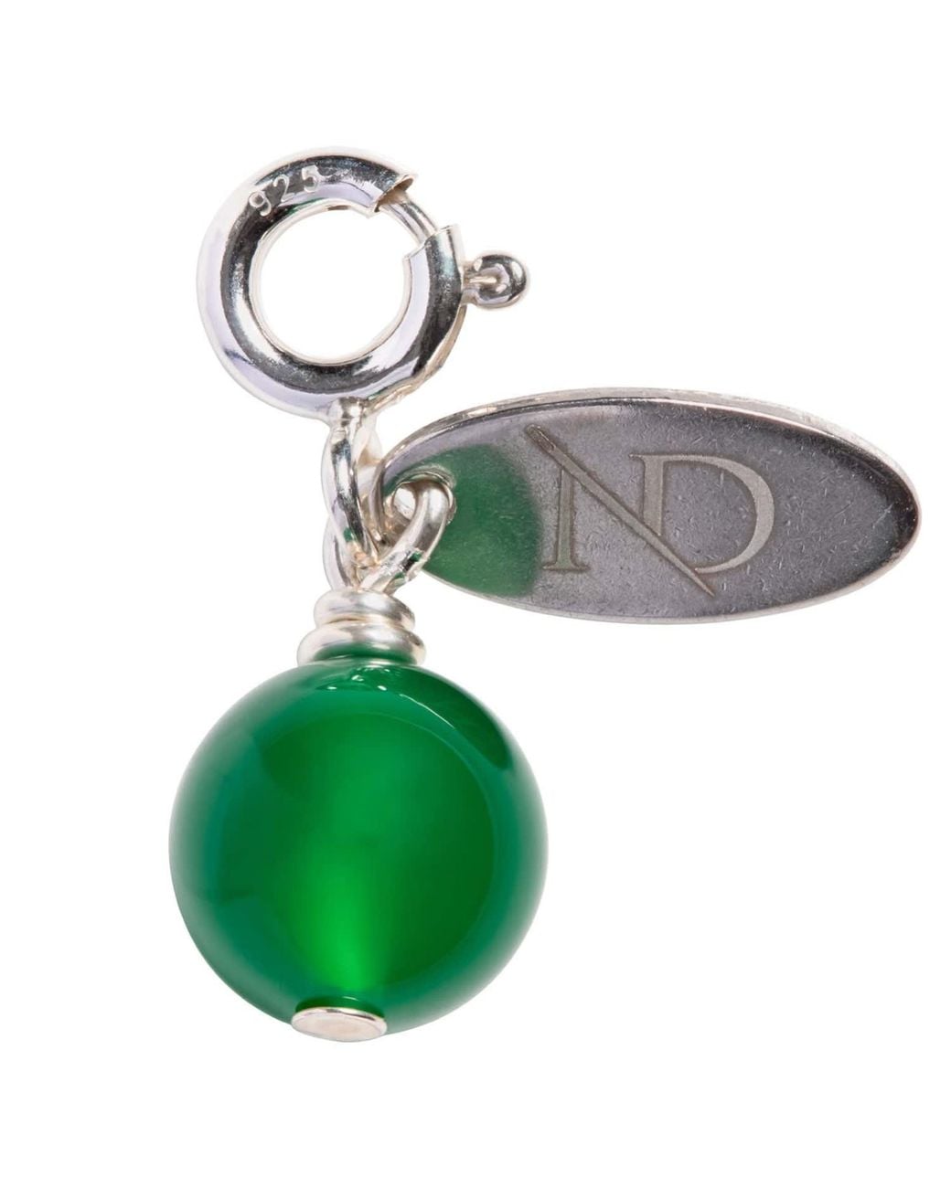 N'damus London Green Agate Gemstone & Charm