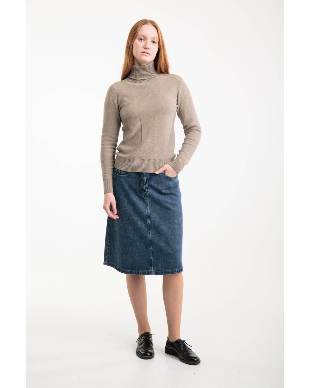 Reet Aus Blue Recycled Denim Skirt