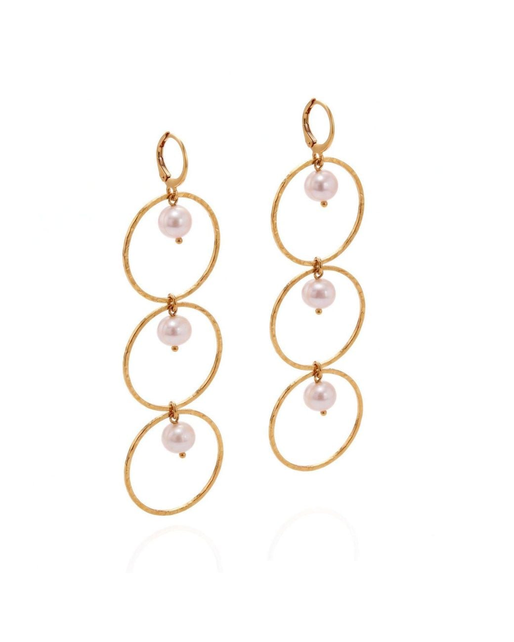 Jaredjamin White Pearl Lindy Dangle Earrings