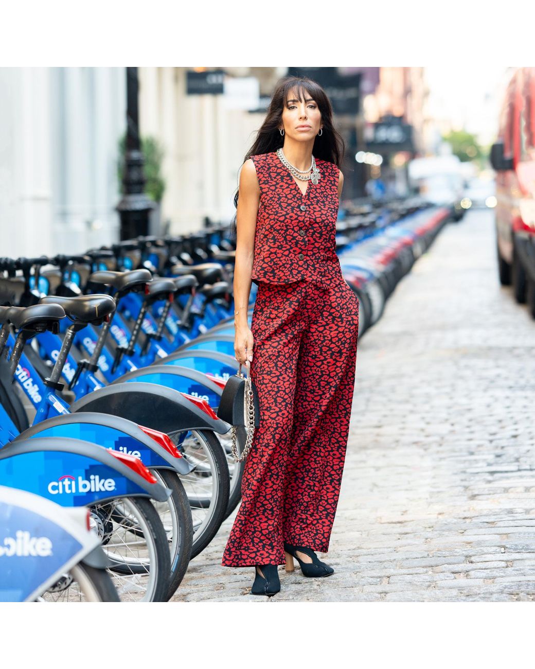 L2R THE LABEL Red Wide-Leg Pants
